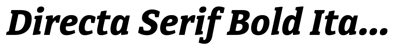 Directa Serif Bold Italic